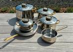 Demeyere Inca Gold kookpotten – volledige set, Huis en Inrichting, Keuken | Potten en Pannen, Ophalen, Inox, Gebruikt, Keramische plaat