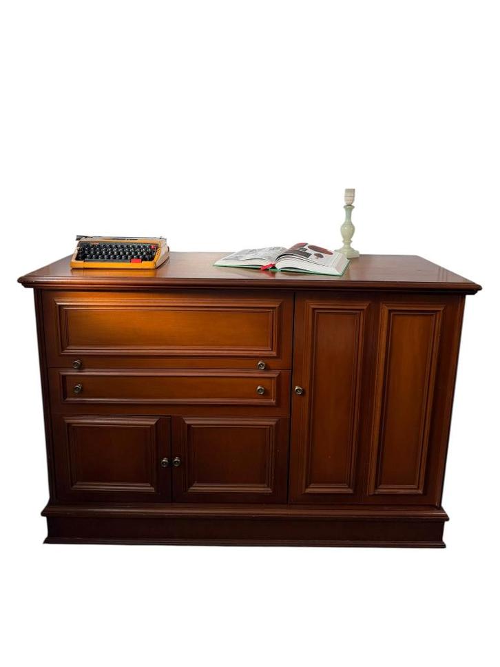 Vintage media- en dressoirkast 1989, Maison & Meubles, Armoires | Mobilier de télévision, Comme neuf, Moins de 100 cm, 50 à 100 cm