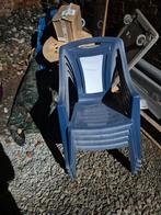 plastic buitenstoel, Huis en Inrichting, Stoelen, Ophalen, Blauw