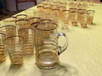 Art deco glazen en karaf .(booms glas) 59 stuks, Ophalen, Gebruikt