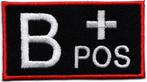 Bloedgroep B+ Positief stoffen opstrijk patch embleem, Verzenden, Nieuw