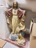 Religieuze beelden , Christus +/, 60 cm, Maria  +/, 40 cm, Antiek en Kunst, Antiek | Religieuze voorwerpen, Ophalen
