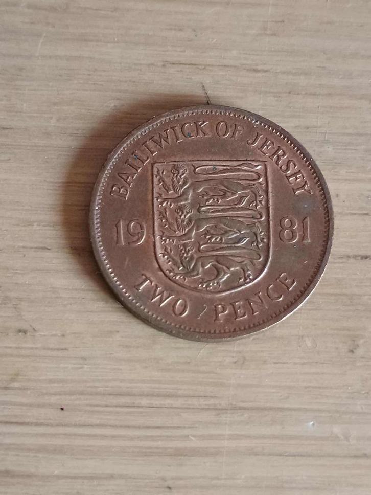 EILAND JERSEY 2 Pence 1981, Postzegels en Munten, Munten | Europa | Niet-Euromunten, Losse munt, Overige landen, Ophalen of Verzenden