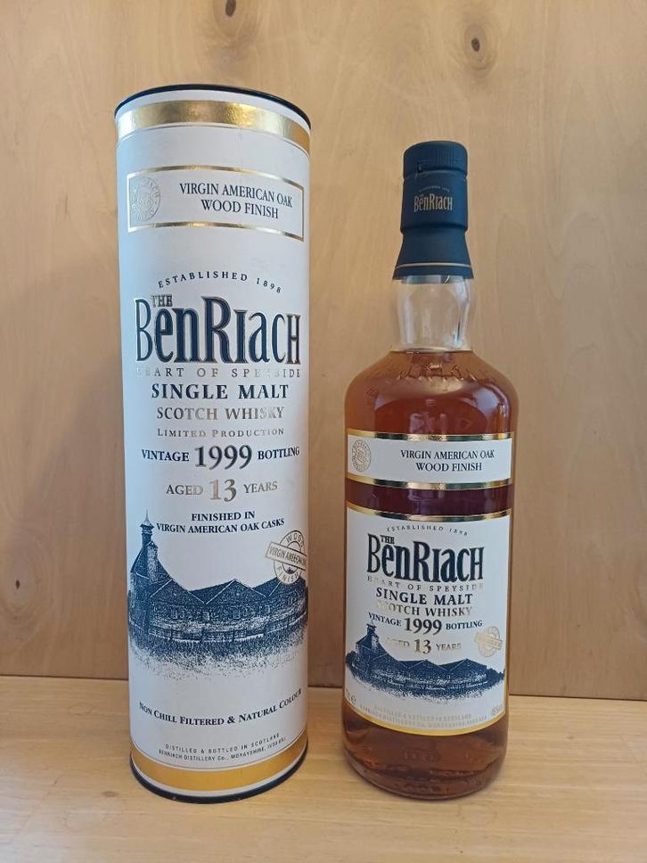 Benriach Virgin Oak 1999 - 2013 46%, Verzamelen, Wijnen, Nieuw, Overige typen, Vol, Ophalen of Verzenden