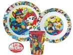 Paw Patrol Kinderservies met Beker - Magnetron, Kinderen en Baby's, Ophalen of Verzenden, Nieuw