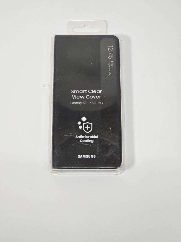 Samsung Galaxy S21 Plus Clear View Cover Zwart, Telecommunicatie, Mobiele telefoons | Hoesjes en Screenprotectors | Samsung