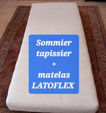 Ensemble LATOFLEX sommier tapissier + matelas ergonomique  disponible aux enchères