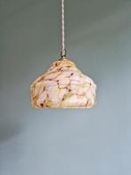 Art Deco hanglamp in veelkleurig gespikkeld glas, 1930, Antiek en Kunst, Ophalen of Verzenden