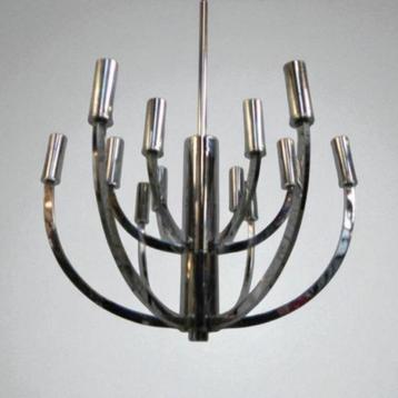 Vintage Space Age chromen hangkroonluchter uit de jaren 60  beschikbaar voor biedingen