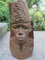 Houten beeld ABBL congo soldaat Force Publique 1967., Collections, Enlèvement ou Envoi