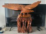 Grote handgesneden houten arend 85x95 cm – Chinees, Antiek en Kunst, Ophalen
