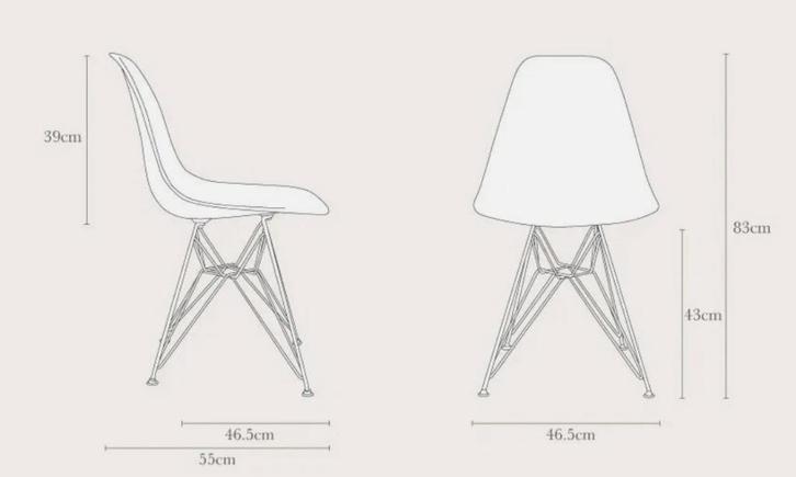 Eames DSR stoelen van Vitra x 4, Huis en Inrichting, Stoelen, Nieuw, Hout, Kunststof, Leer, Metaal, Riet of Rotan, Stof, Overige materialen