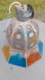 Oosterse plafondlamp met gebrandschilderd glas., Ophalen