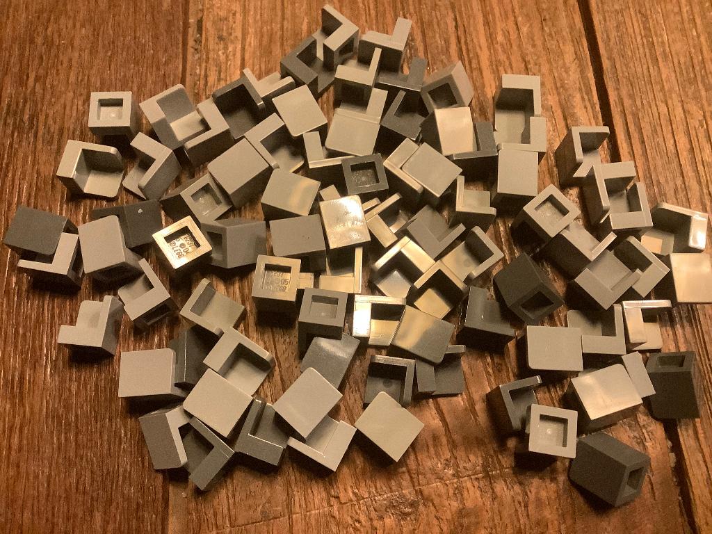Lego Panel 1 x 1 x 1 Corner grijs 87 stuks / 508-4, Enlèvement ou Envoi, Comme neuf, Briques en vrac, Lego