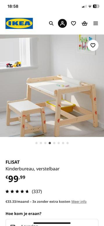 Kinderbureau + bankje beschikbaar voor biedingen