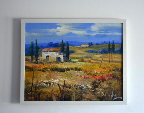 Splendide Huile sur Toile, créée par l'artiste SMERAGLIA., Antiek en Kunst, Kunst | Schilderijen | Klassiek, Verzenden