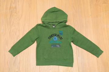 Groene sweater met kap, I'Kids, maat 110 beschikbaar voor biedingen