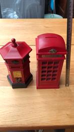 Spaarpotten, telefooncel en Engelse postbus, Verzamelen, Ophalen of Verzenden, Gebruikt, Hout, Object of Gebouw