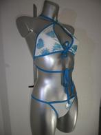 Bikini super sexy blanc - bleu 'S-M', Comme neuf, Bikini, ---, Envoi