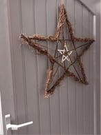 Houten kerstster, deurkrans, Ophalen, Gebruikt