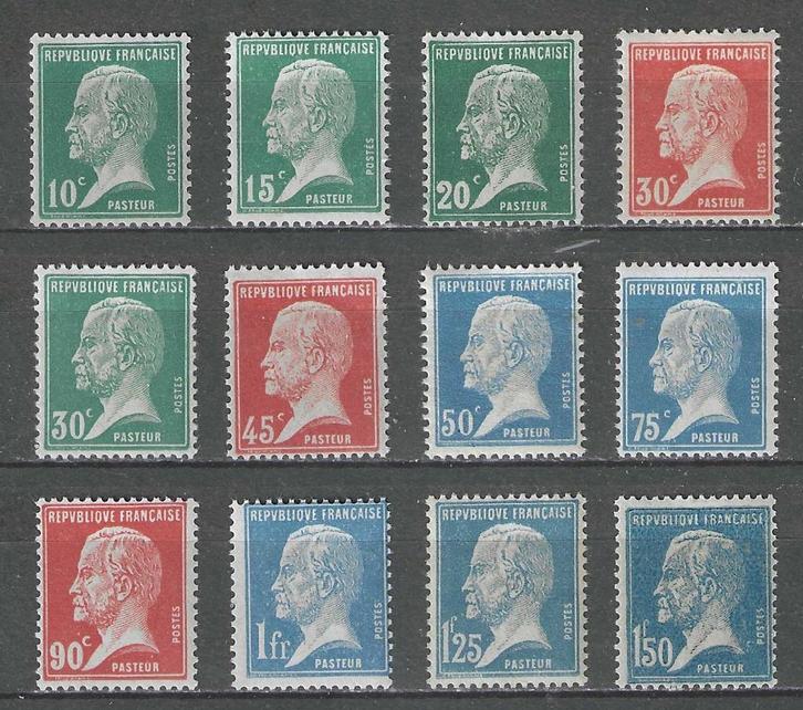 Frankrijk 1923/1926 - Yvert 170-181 - Louis Pasteur (PF), Postzegels en Munten, Postzegels | Europa | Frankrijk, Postfris, Verzenden