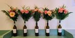 5 boeketten kunstbloemen - Decoratie huwelijk, trouw, feest, Overige kleuren, Ophalen of Verzenden, Minder dan 50 cm, Glas