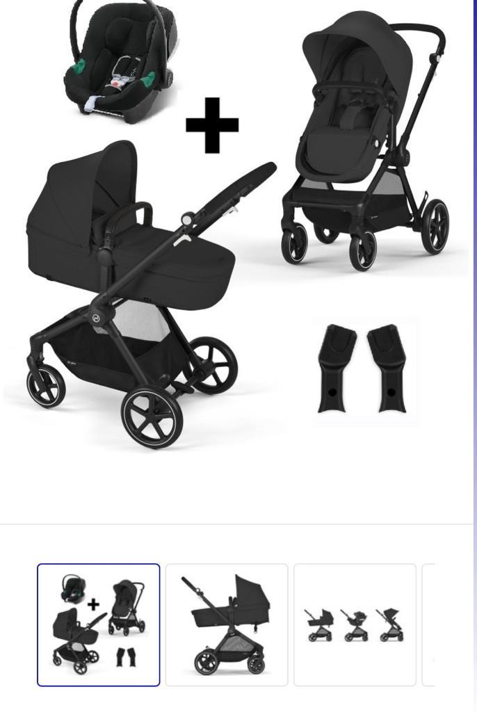 Kinderwagen Cybex zwart, Kinderen en Baby's, Kinderwagens en Combinaties, Zo goed als nieuw, Kinderwagen, Overige merken, Duowagen