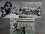 REPRO FOTO'S  PELE  GESIGNEERD 3X, Verzamelen, Sportartikelen en Voetbal, Ophalen of Verzenden