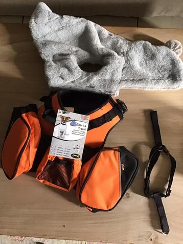 Nieuwe honden halster riem borstriem oranje beschikbaar voor biedingen