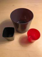 Lot de 3 cache-pot en verre, Moins de 25 cm, Comme neuf, Enlèvement, Intérieur