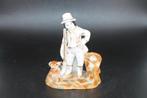 Encrier : Homme et Chien en Porcelaine de Paris