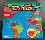 Wereld Geo Puzzel 68 stukjes, Gebruikt, Ophalen of Verzenden