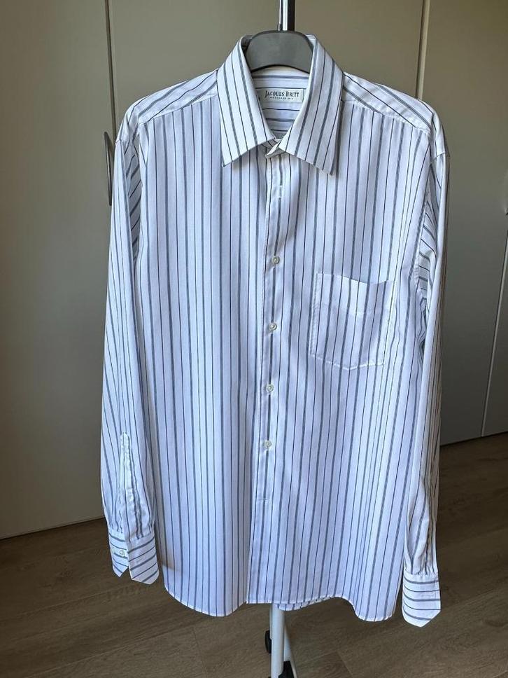 2 herenhemden - maat 40 - uitstekende staat, Kleding | Heren, Overhemden, Wit, Ophalen