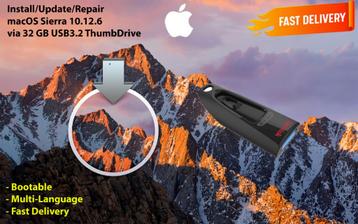 Installeer macOS Sierra 10.12.6 via USB-Stick zonder DVD OSX beschikbaar voor biedingen