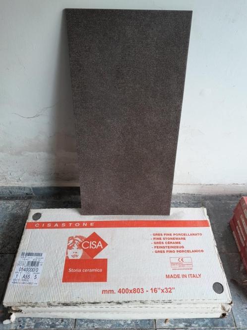 CISASTONE 40x80,3cm grijs met structuur: 11 tegels of >3,5m, Doe-het-zelf en Bouw, Tegels, Nieuw, Vloertegels, Keramiek, 60 cm of meer