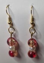 Oorbellen met gebarsten parels, Handtassen en Accessoires, Oorbellen, Hangers, Nieuw, Ophalen of Verzenden, Glas