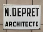 DEPRET Architect geëmailleerde plaat, Ophalen of Verzenden, Gebruikt, Reclamebord