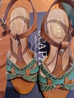 Sandalen Scapa bruin met groen maat36, Kleding | Dames, Ophalen, Zo goed als nieuw, Bruin