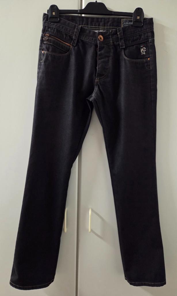 Donkergrijze jeansbroek straight fit van Jack&Jones, 32-34, Kleding | Heren, Spijkerbroeken en Jeans, Zo goed als nieuw, Ophalen of Verzenden