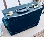 Vintage lederen pilotenkoffer, Ophalen of Verzenden, Gebruikt, Leer, Slot