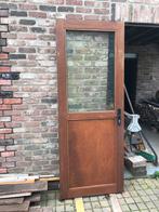 Meranti voordeur - dubbele beglazing - 3-puntssluiting, Ophalen, Gebruikt, Hout