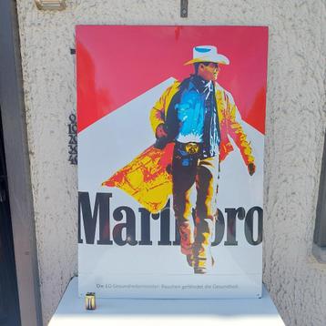  GEËMAILLEERD BORD MARLBORO MAN SIGARETTEN COWBOY GROT MODEL beschikbaar voor biedingen