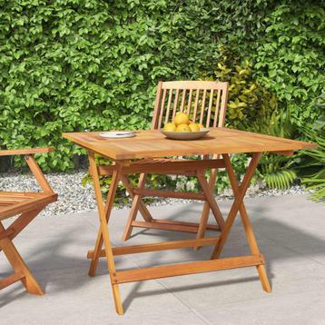 Tuintafel inklapbaar 90x90x75 cm massief acaciahout beschikbaar voor biedingen