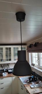 3 zwarte hanglampen, Huis en Inrichting, Lampen | Hanglampen, Minder dan 50 cm, Kunststof, Industrieel/landelijk, Zo goed als nieuw