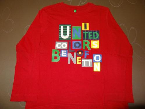 Mooie kleurrijke longsleeve Benetton (maat : 6-7 j), Kinderen en Baby's, Kinderkleding | Maat 116, Zo goed als nieuw, Jongen, Shirt of Longsleeve
