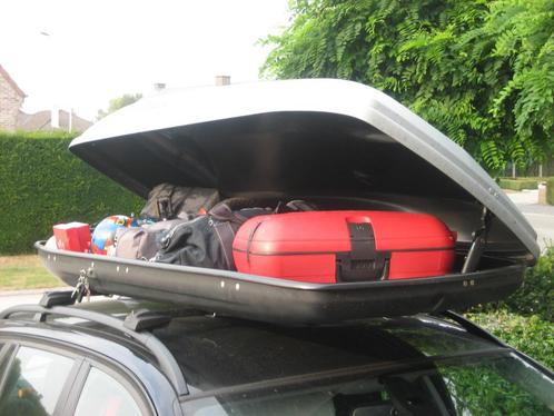 coffre de toit/coffre à skis 550 litres + barres de toit A L, Autos : Divers, Coffres de toit, Utilisé, Enlèvement