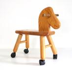 Vintage IKEA Brown Wooden Horse Kids Chair - Houten paard, Kinderen en Baby's, Speelgoed | Houten speelgoed, Ophalen of Verzenden