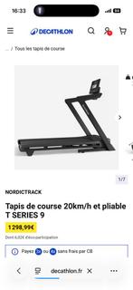 Tapis de course  Nordictrack 20k/h et pliable T series 9, Sports & Fitness, Enlèvement, Comme neuf, Tapis roulant