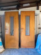 2 glazen houten deuren., Ophalen, Gebruikt, Minder dan 80 cm, Binnendeur