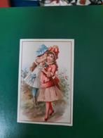oude chromo litho ca 1900 moeder met kind, Gebruikt, Ophalen of Verzenden, Voor 1940, Prent